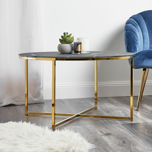 Marble coffee table temple deals and webster